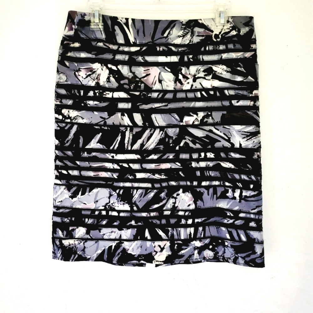 DIANE VON FURSTENBERG  pencil midi flowers skirt